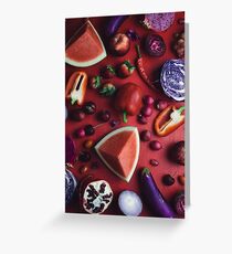 Red and purple food Greeting Card