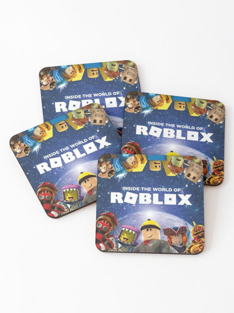 Inside The World Of Roblox Games Coasters Set Of 4 By Best5trading Redbubble - blue mario roblox