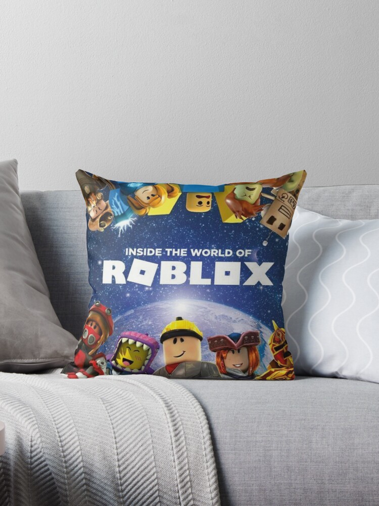 Inside The World Of Roblox Games Throw Pillow By Best5trading - the world of roblox games city sticker by best5trading redbubble