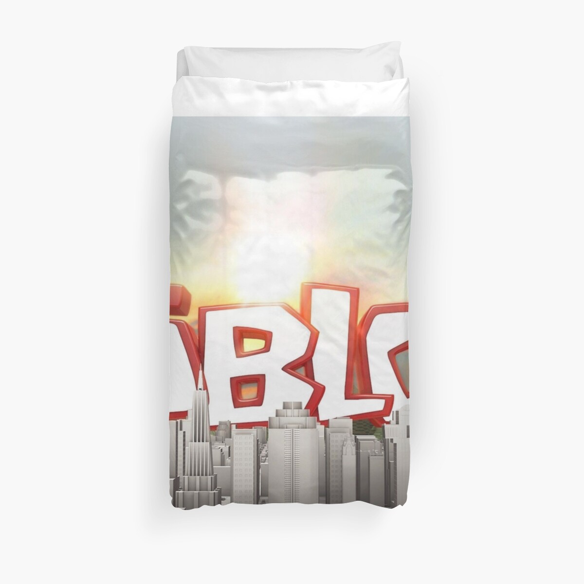 The World Of Roblox Games City Duvet Cover By Best5trading Redbubble - roblox logo blue comforter by best5trading redbubble