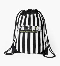 Beetlejuice Striped Musical Broadway Logo Drawstring Bag