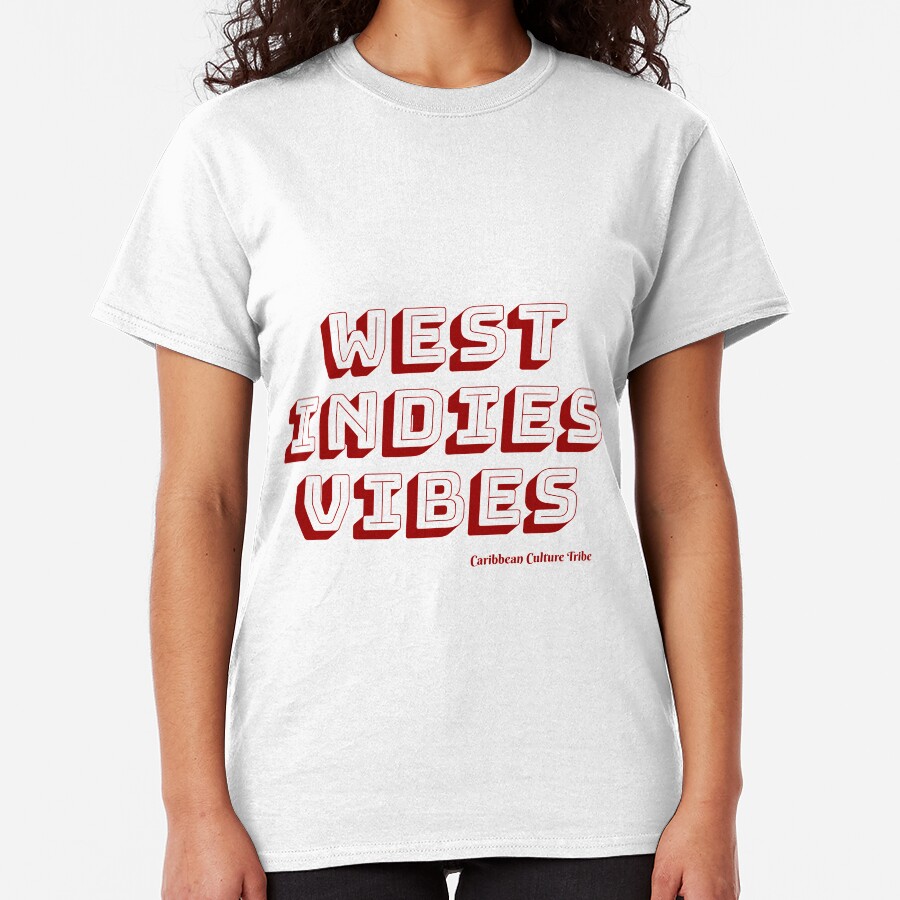 West Indies Vibes - Red Font Classic T-Shirt