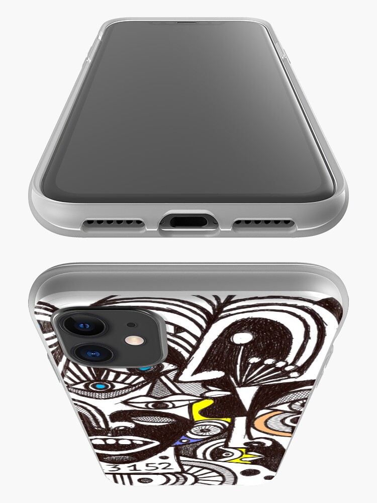 Alternate view of Marie Laforet singer (original pen drawing) iPhone Case & Cover