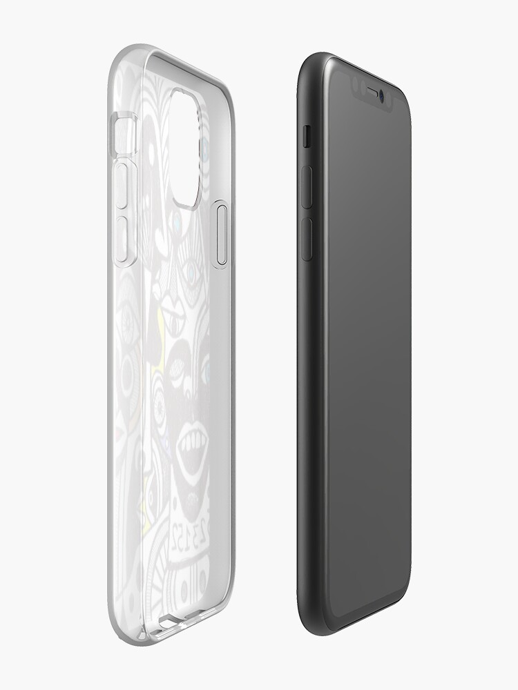 Alternate view of Marie Laforet singer (original pen drawing) iPhone Case & Cover