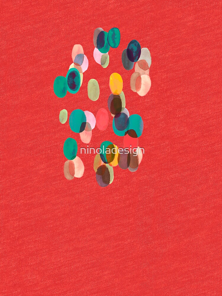 Tropical rain dots - Orange green yellow by ninoladesign