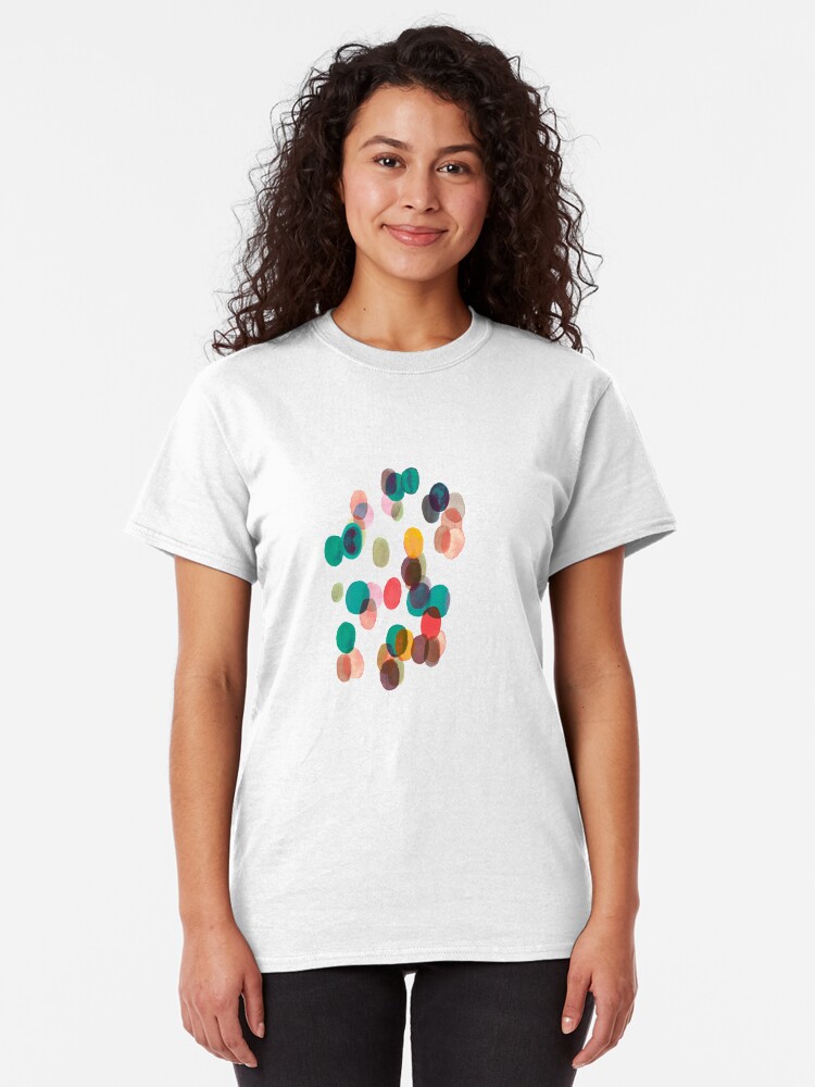 Alternate view of Tropical rain dots - Orange green yellow Classic T-Shirt