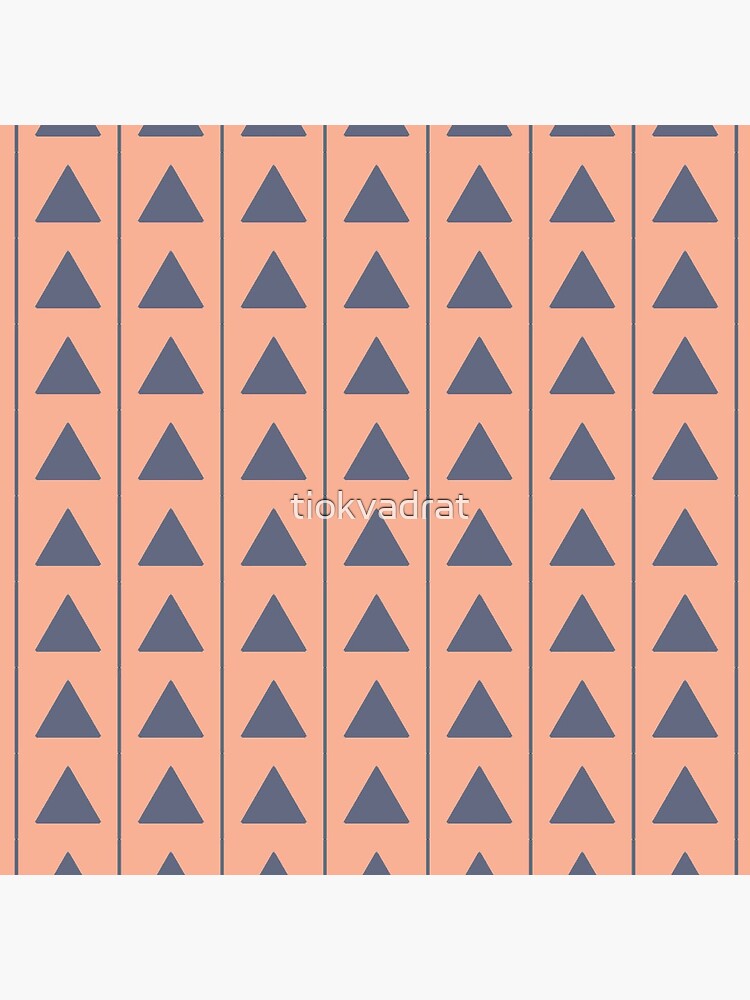 Pyramids - Blue on Cream by tiokvadrat