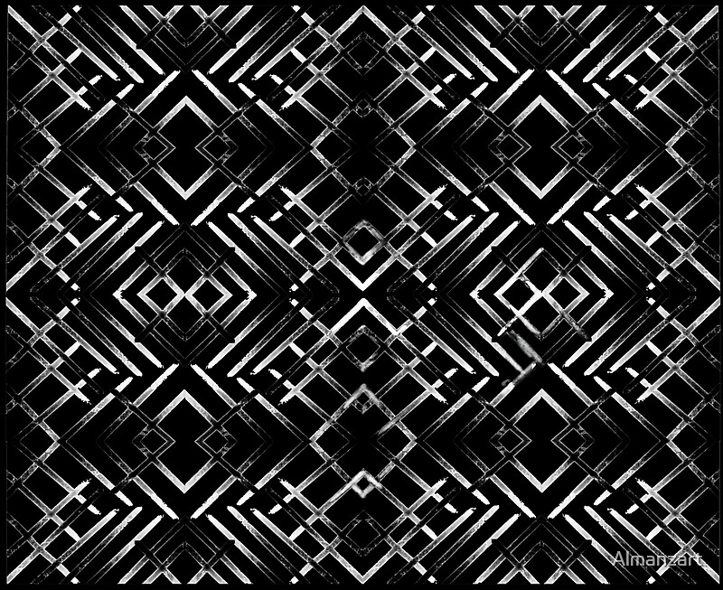 "Geometric B&W" By Almanzart | Redbubble