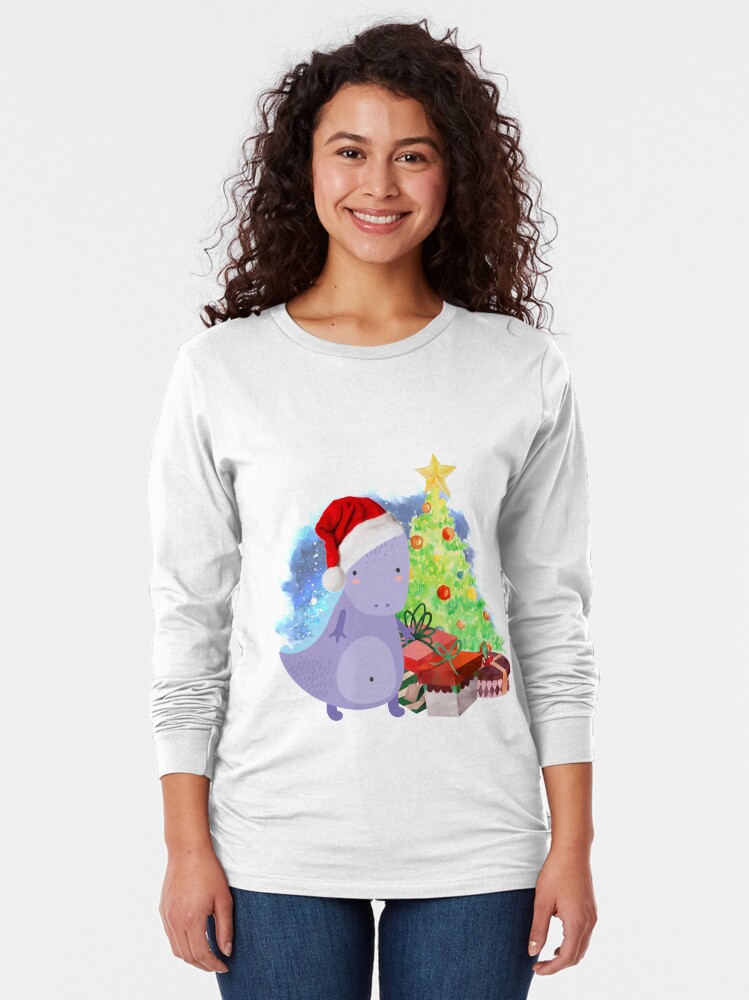Alternate view of Treesaurus: a Dinosaur Christmas Long Sleeve T-Shirt