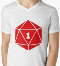 Critical Fail (d20) Men's V-Neck T-Shirt