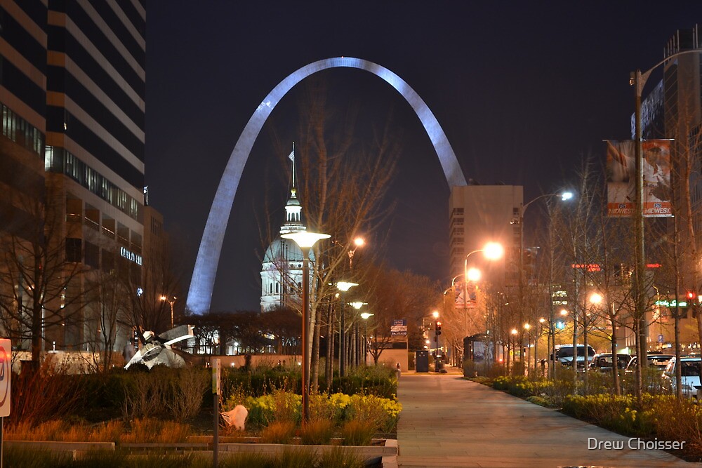 &quot;The Arch at Night - St. Louis, MO&quot; by Drew Choisser | Redbubble