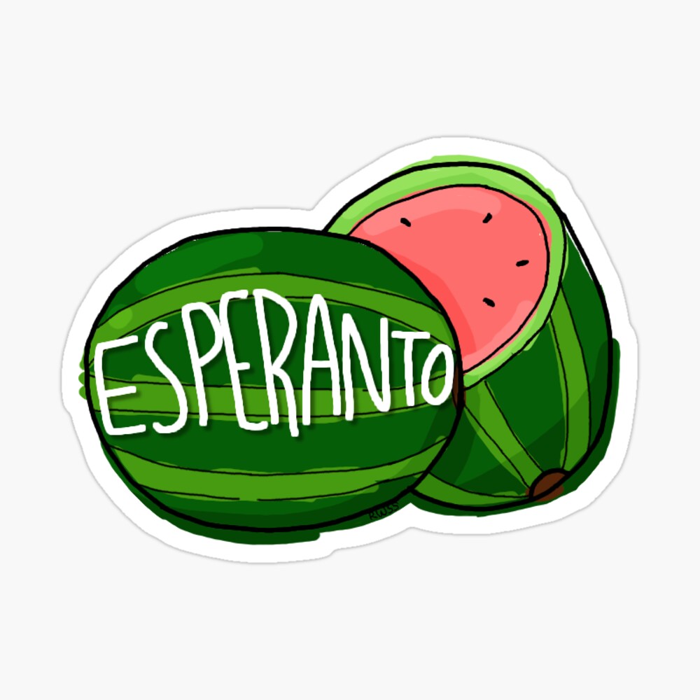 Esperanto melono Sticker