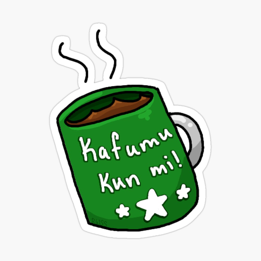 Kafumu kun mi! - Esperanto mug Sticker