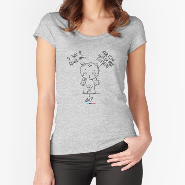 Todo MAL by Fran Ferriz Camiseta entallada de cuello ancho