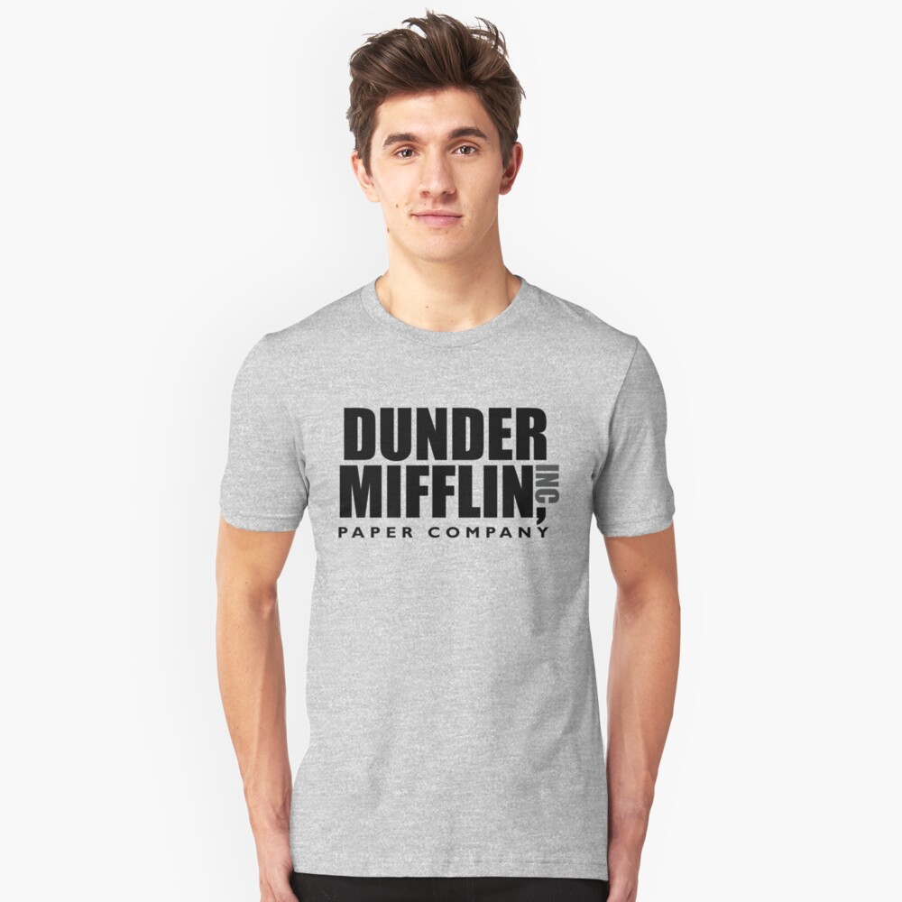 The Dunder Office Mifflin Inc. Design, T-Shirt, tshirt, tee, jersey, poster, Original Funny Gift Idea, Dwight Best Quote From Slim Fit T-Shirt