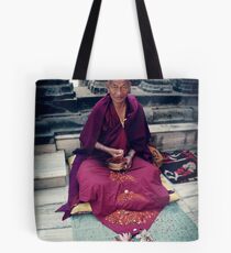 Monk in Bodh Gaya Tote Bag