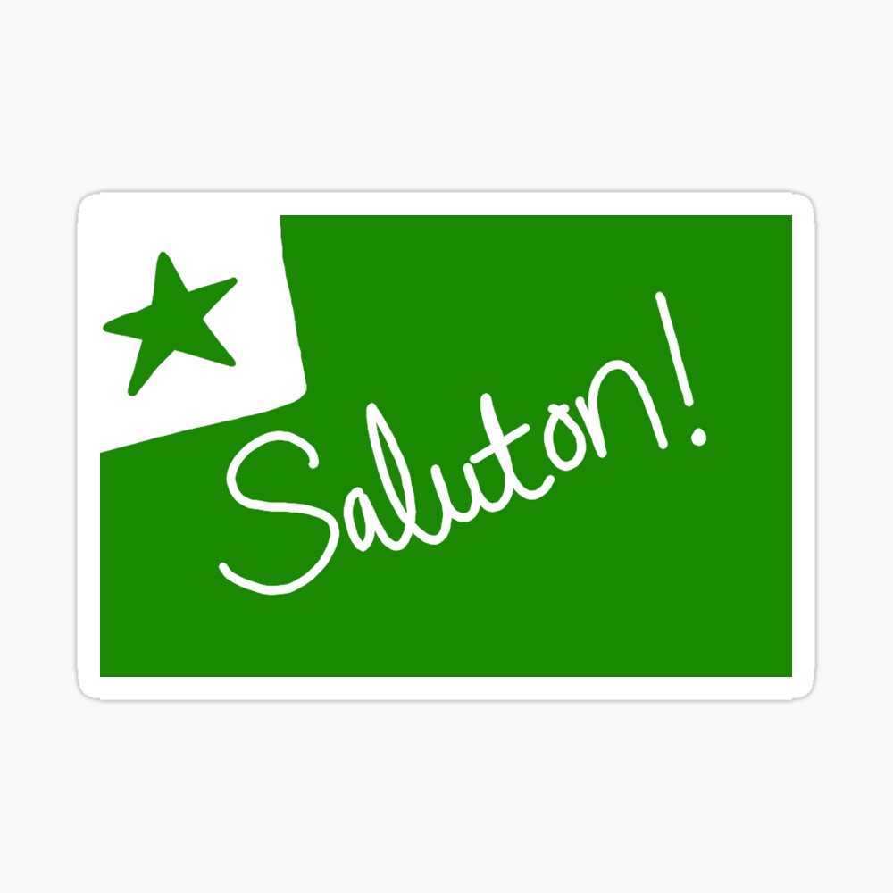 Saluton! - Esperanto postcard Sticker