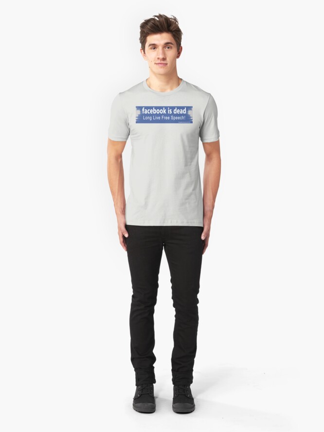 Alternate view of Facebook Is Dead Slim Fit T-Shirt