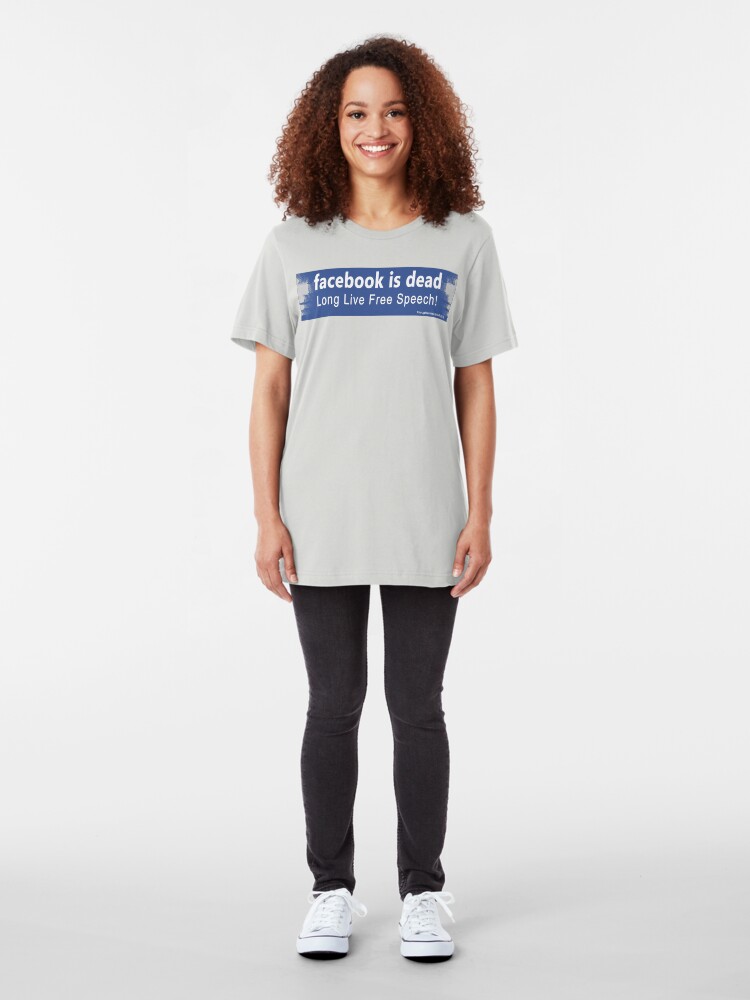 Alternate view of Facebook Is Dead Slim Fit T-Shirt