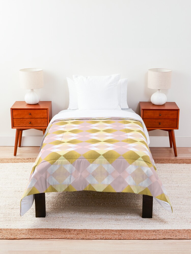 Alternative Ansicht von Diamant-bezauberndes Midcentury-Muster Tagesdecke