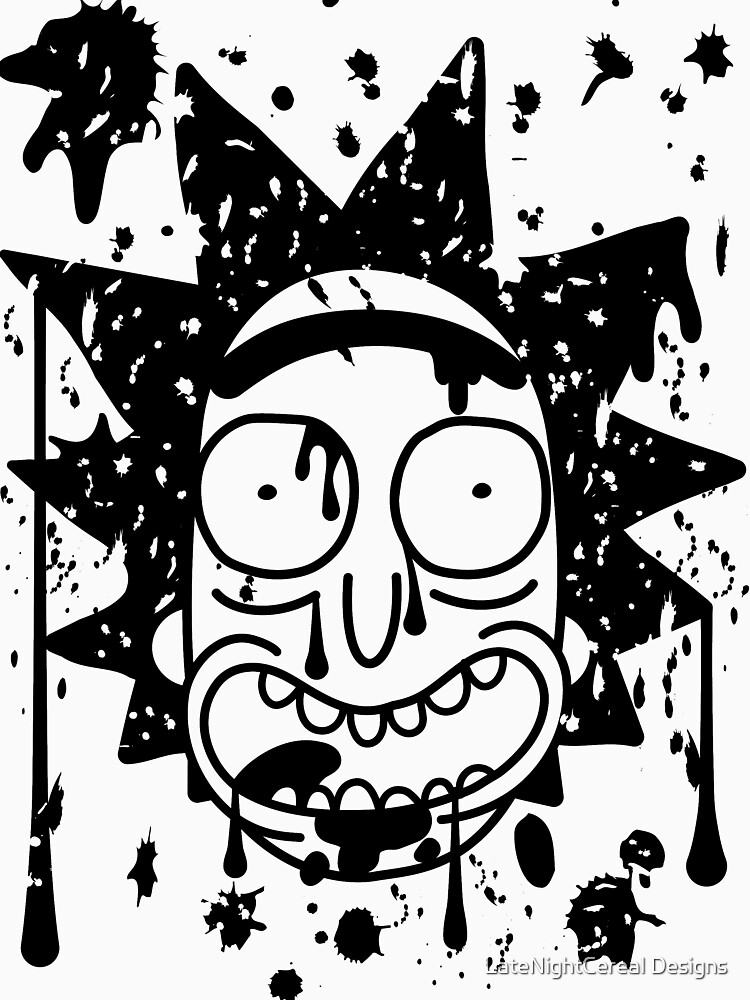Dripping Happy Rick Sanchez Black by cook13c