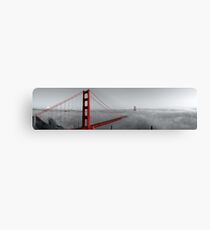 Golden Gate Bridge — Black and Red Metal Print