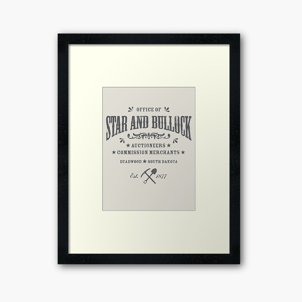 Office of Star and Bullock, Deadwood Framed Art Print