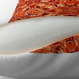 Alternate view of Liquefied Flow II - Orange Throw Pillow