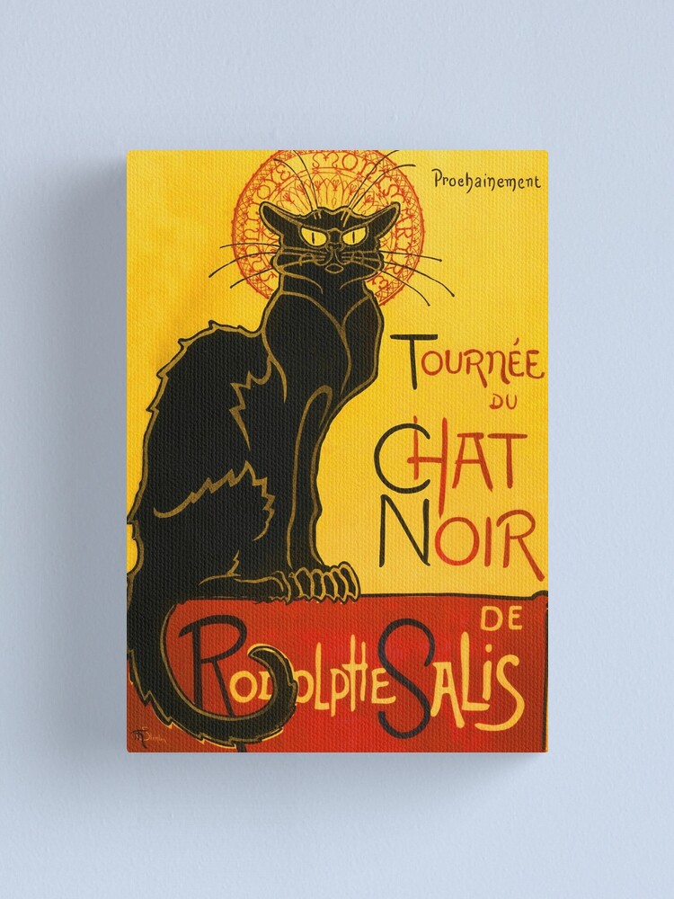 Alternate view of Le Chat Noir The Black Cat Art Nouveau Vintage Canvas Print