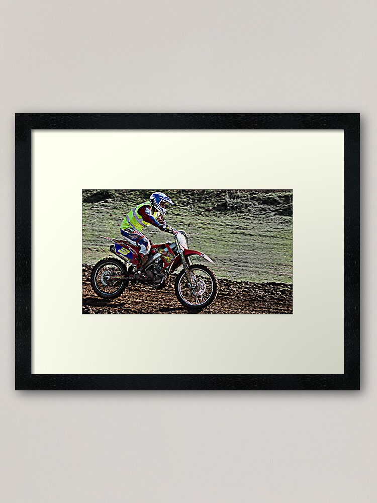 Alternate view of Motor Cross Framed Art Print