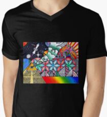 Pyramids of Dimethyltryptamine (DMT) V-Neck T-Shirt