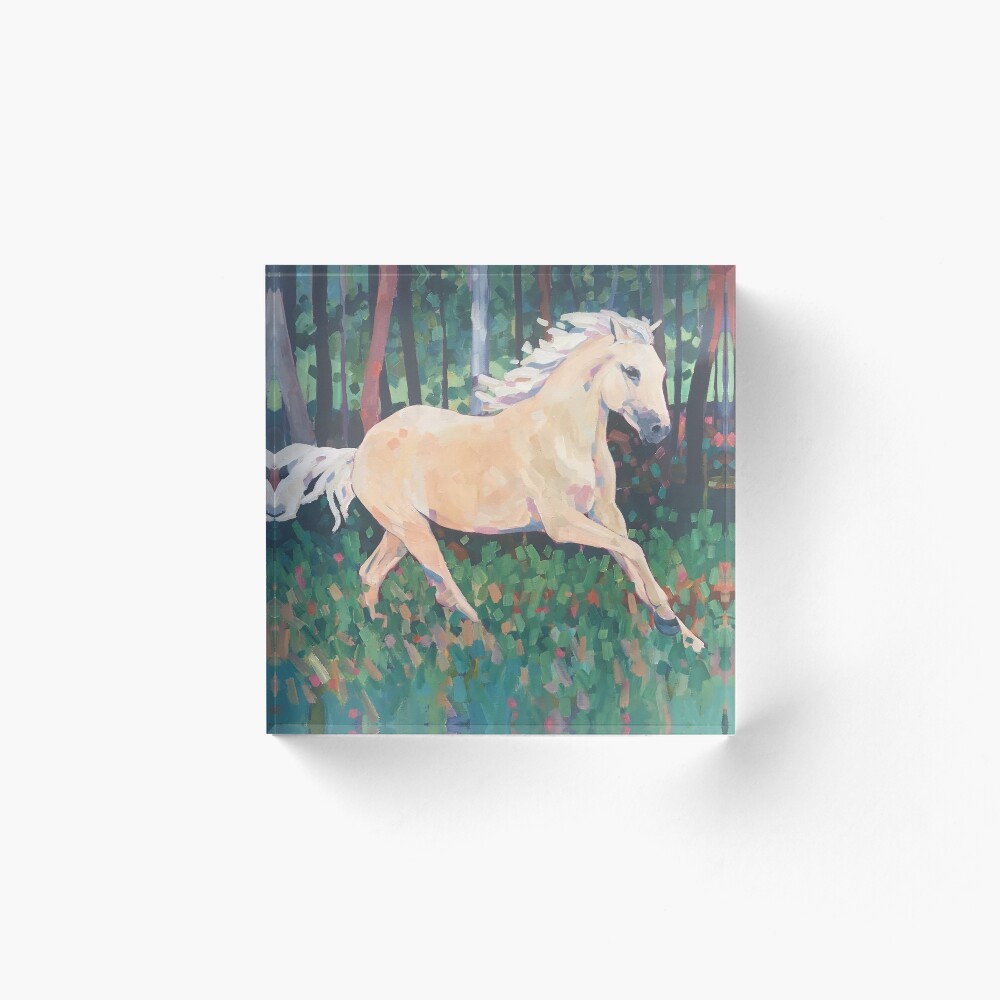 Silver Brumby Acrylic Block