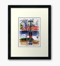 Corner of Screven and Front Framed Print