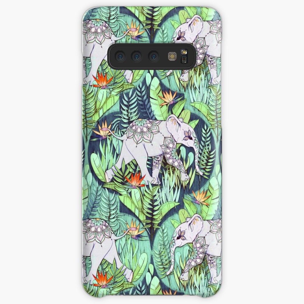 Little Elephant on a Jungle Adventure – faded vintage version Case & Skin for Samsung Galaxy