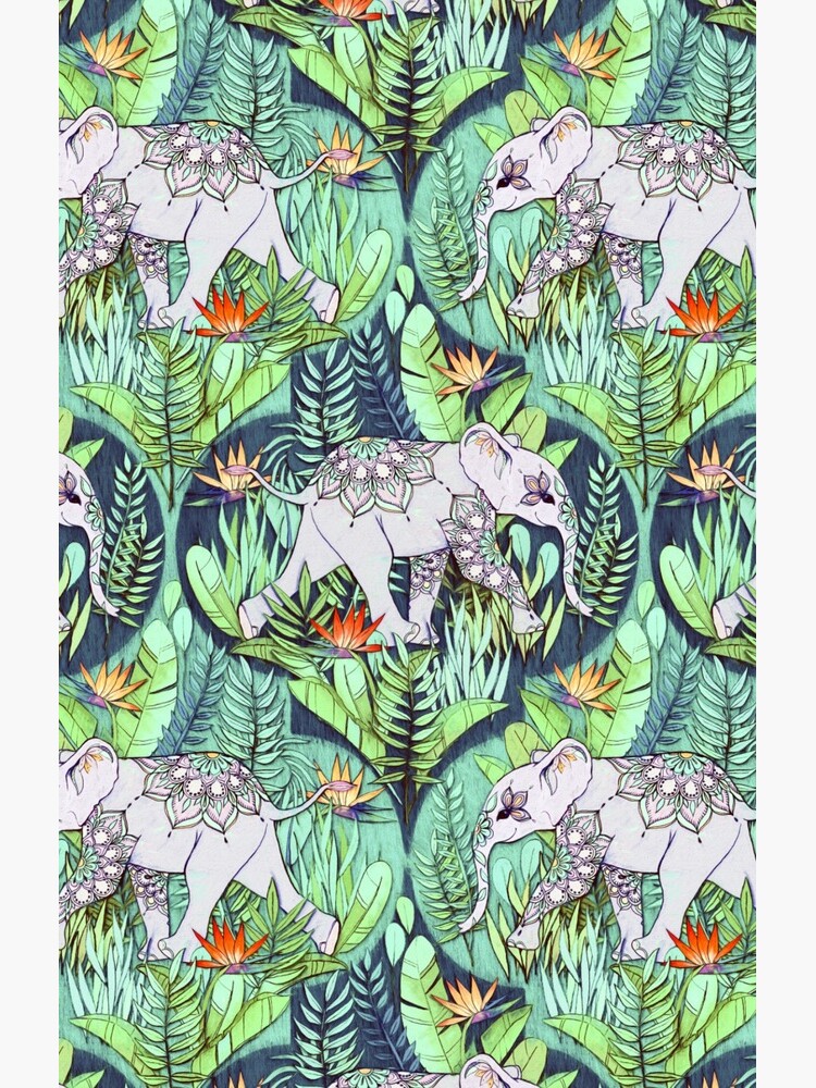 Little Elephant on a Jungle Adventure – faded vintage version by micklyn