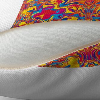 Alternate view of Liquefied Flow III - RYB Throw Pillow