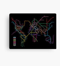 World Metro Map Canvas Print