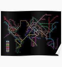 World Metro Map Poster