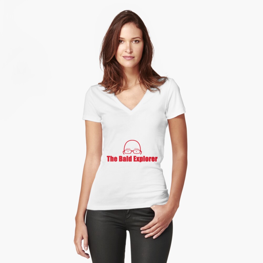 BE Red Fitted V-Neck T-Shirt