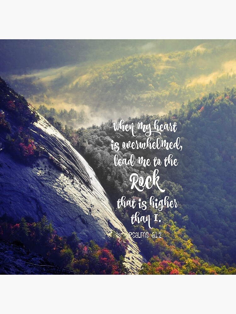  when my heart is overwhelmed bible verse canvas print by motivateme