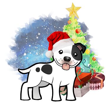 Artwork thumbnail, A Staffy Christmas by tribbledesign