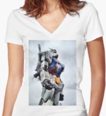 Gundam Pride Women's Fitted V-Neck T-Shirt