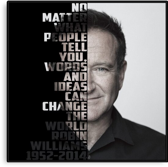 "Robin Williams, inspirational quote" Canvas Print by RyanBarszcz