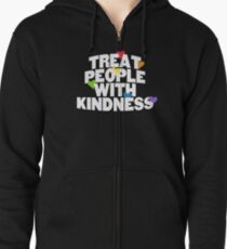 tpwk - white letters Zipped Hoodie