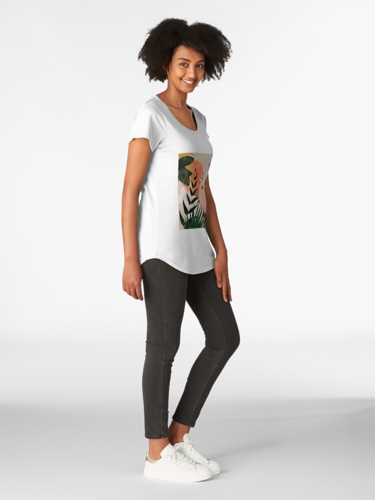 Alternate view of Cockatoo jungle modern Premium Scoop T-Shirt