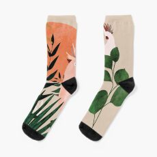 Cockatoo jungle modern Socks