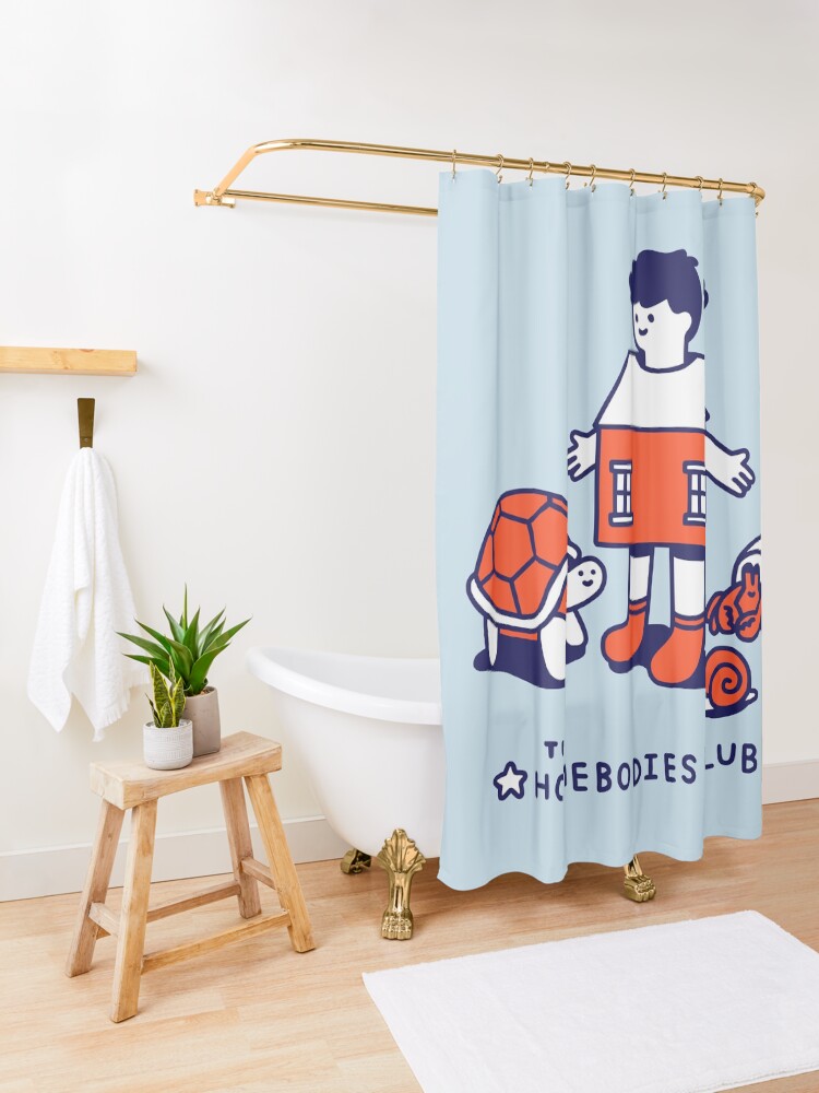 Alternate view of The Homebodies Club Shower Curtain