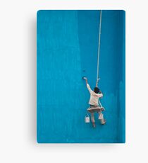 Painter at work Canvas Print