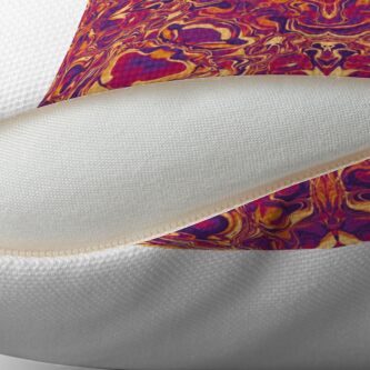 Alternate view of Liquefied Flow IV - Red Grape Throw Pillow