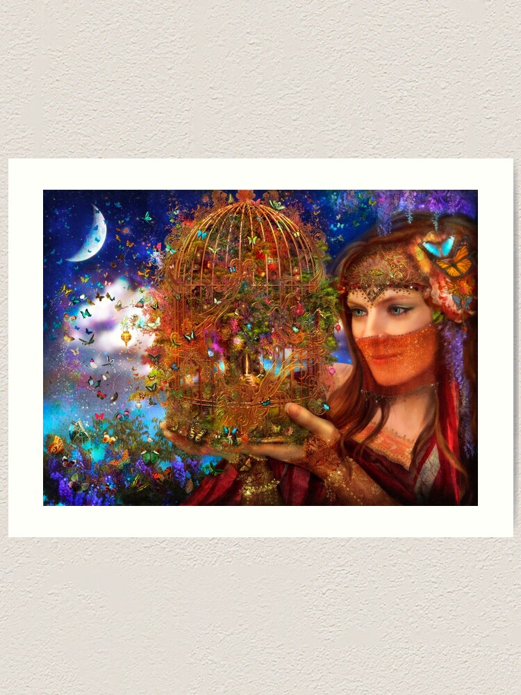 Alternate view of Her Butterfly Fairytale Art Print